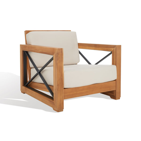 Safavieh Curacao Outdoor Teak Lounge Chair & Reviews Perigold